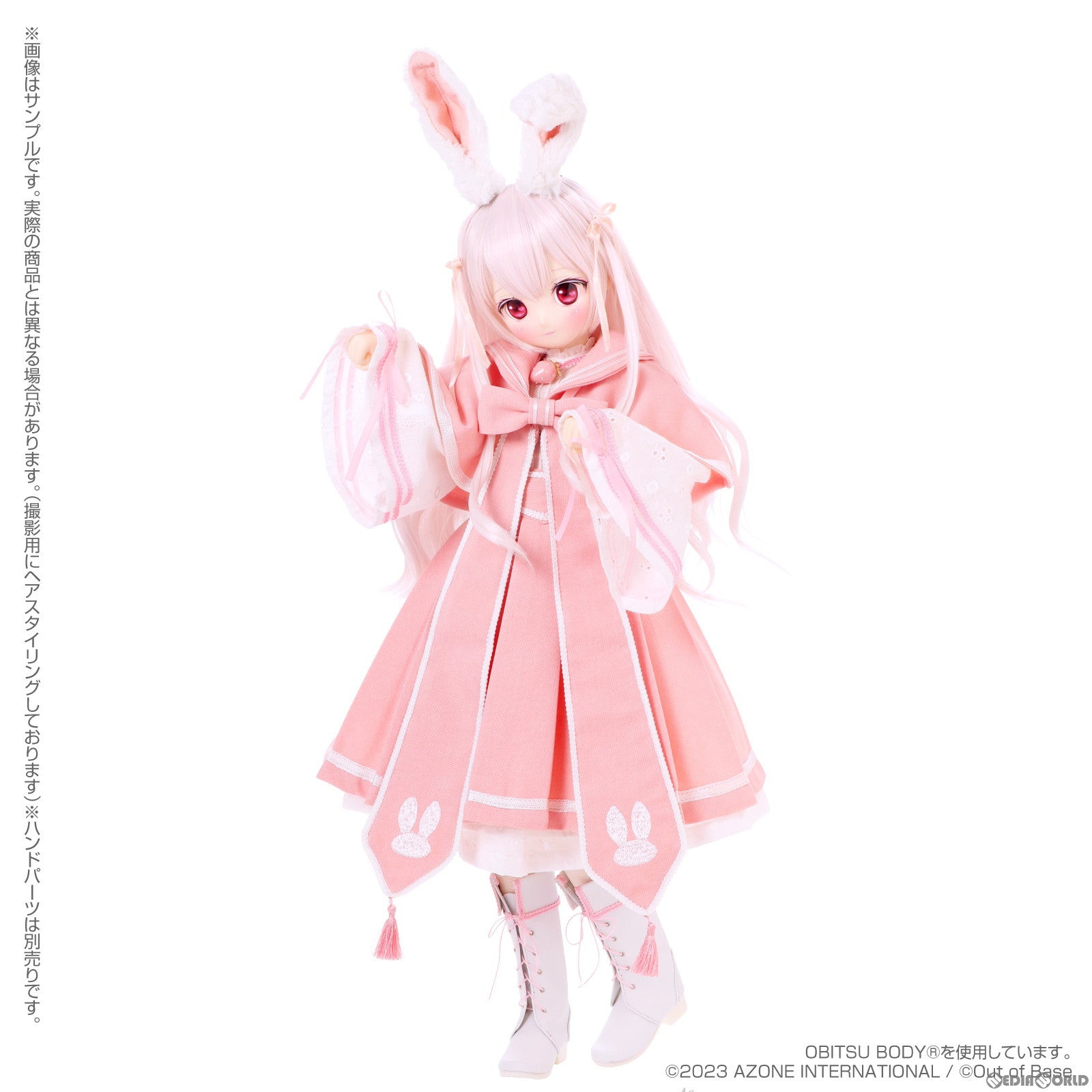 【新品即納】[DOL] stj × Iris Collect petit(アイリス コレクト プチ) うらら〜Fluffy strawberry bunny〜いちごみるくver. 1/3 完成品 ドール(AOD525-UBM) アゾン(20231022)