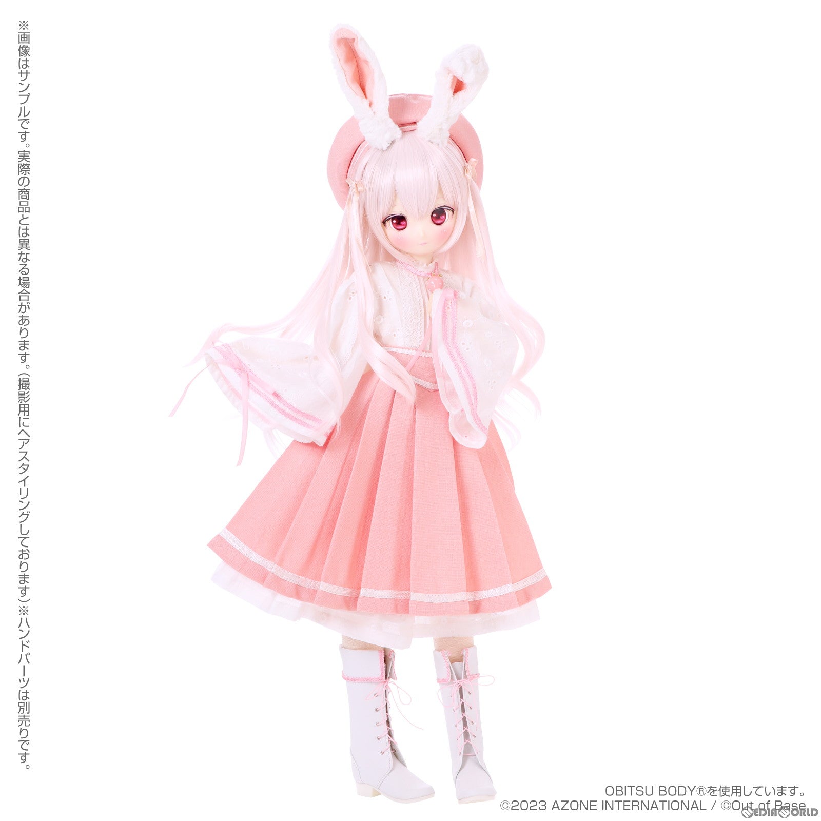 【新品即納】[DOL] stj × Iris Collect petit(アイリス コレクト プチ) うらら〜Fluffy strawberry bunny〜いちごみるくver. 1/3 完成品 ドール(AOD525-UBM) アゾン(20231022)