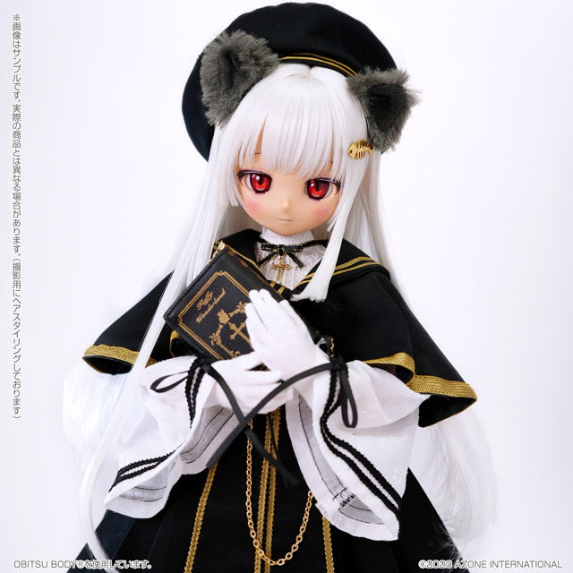 【新品即納】[DOL] s*t*j × Iris Collect petit(アイリス コレクト プチ) ふるる〜Fluffy holy kitten.〜くろねこver. 1/3 完成品 ドール(AOD527-FFB) アゾン(20240731)