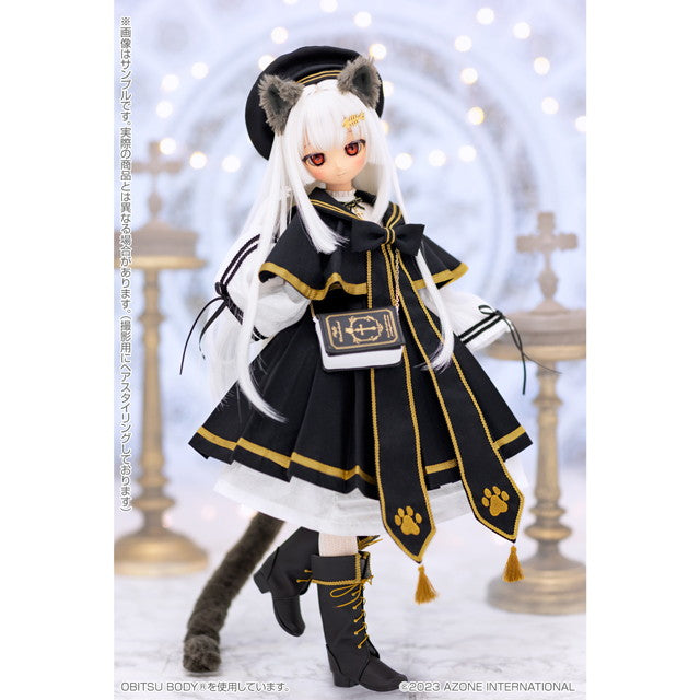 【新品即納】[DOL] s*t*j × Iris Collect petit(アイリス コレクト プチ) ふるる〜Fluffy holy kitten.〜くろねこver. 1/3 完成品 ドール(AOD527-FFB) アゾン(20240731)
