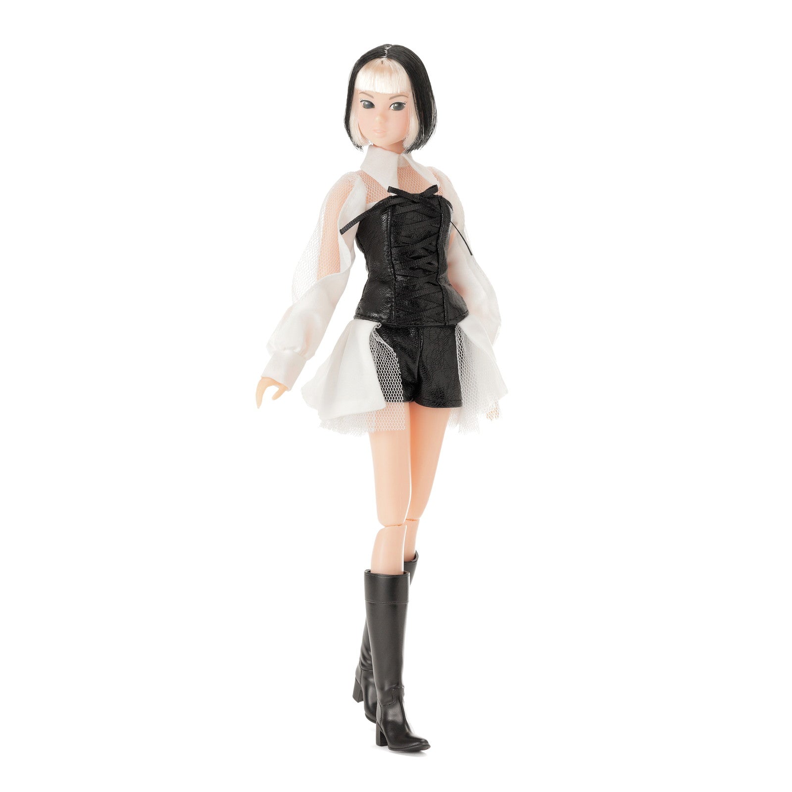 【新品即納】[DOL] momoko DOLL(モモコドール) GIRL POP blue star(ガールポップブルースター) B&W Ver. 完成品 ドール(222063) セキグチ(20250610)