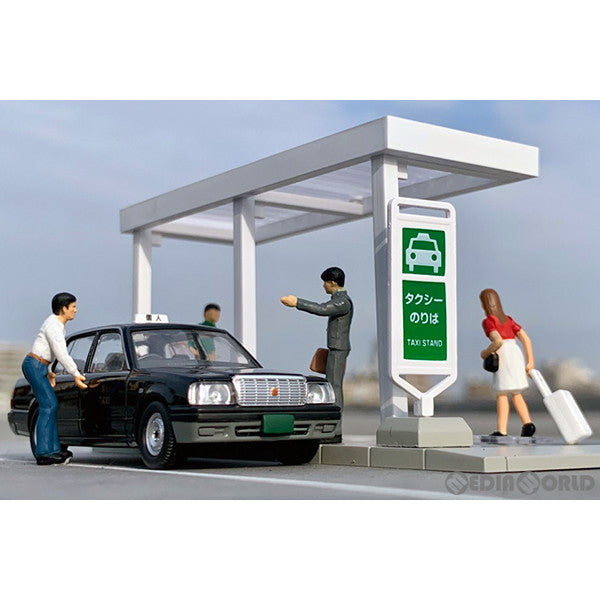 【新品即納】[MDL] トミカリミテッドヴィンテージ NEO ジオコレ64 #カースナップ04b タクシー乗り場(トヨタ クラウンコンフォート付属) 1/64 完成品 ミニカー(322825) TOMYTEC(トミーテック) (20220910)