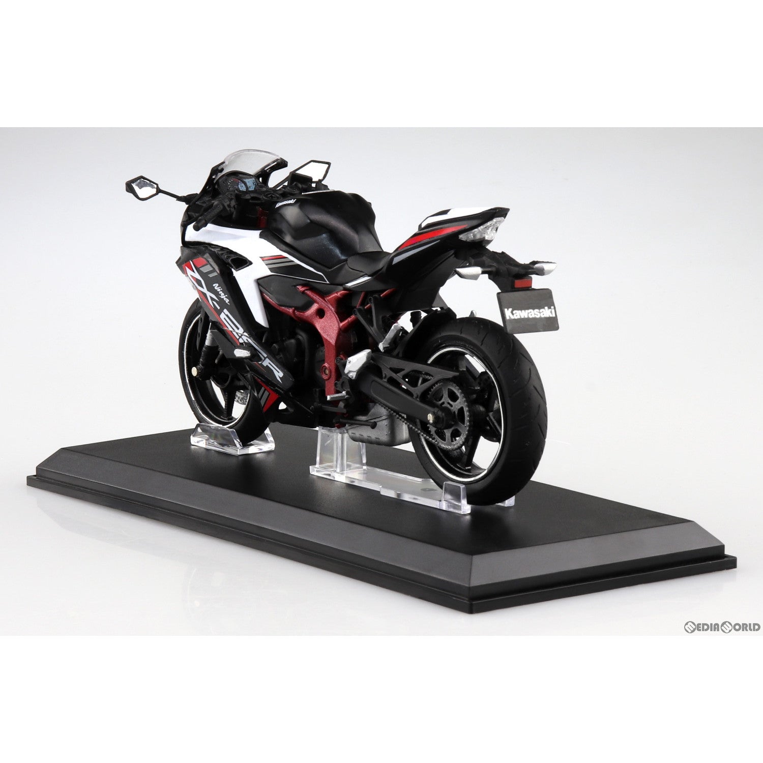 【中古即納】[MDL] 1/12 完成品バイクシリーズ KAWASAKI Ninja ZX-25R メタリックスパークブラック×パールフラットスターダストホワイト ミニカー(109700) スカイネット(アオシマ)(20230421)