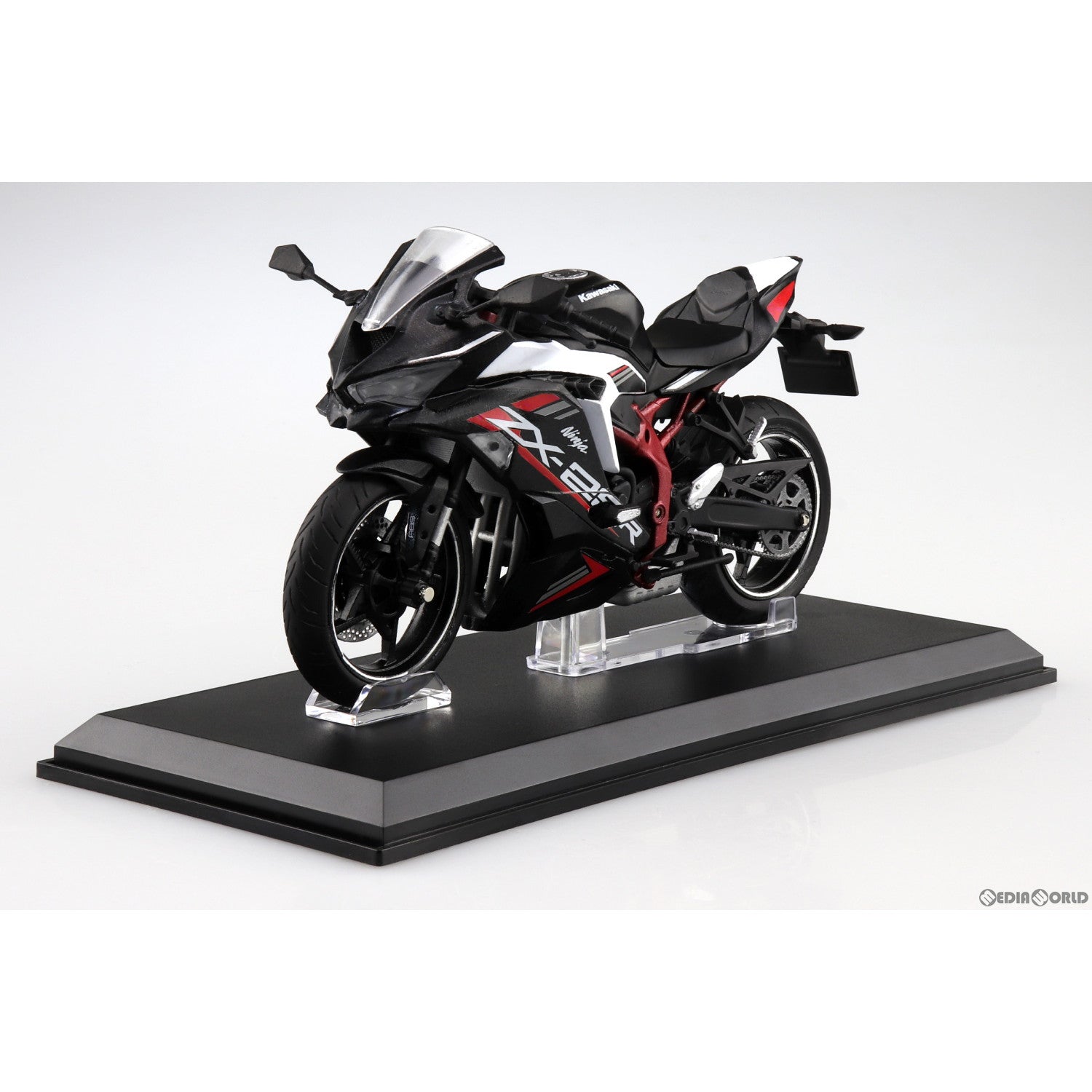 【中古即納】[MDL] 1/12 完成品バイクシリーズ KAWASAKI Ninja ZX-25R メタリックスパークブラック×パールフラットスターダストホワイト ミニカー(109700) スカイネット(アオシマ)(20230421)