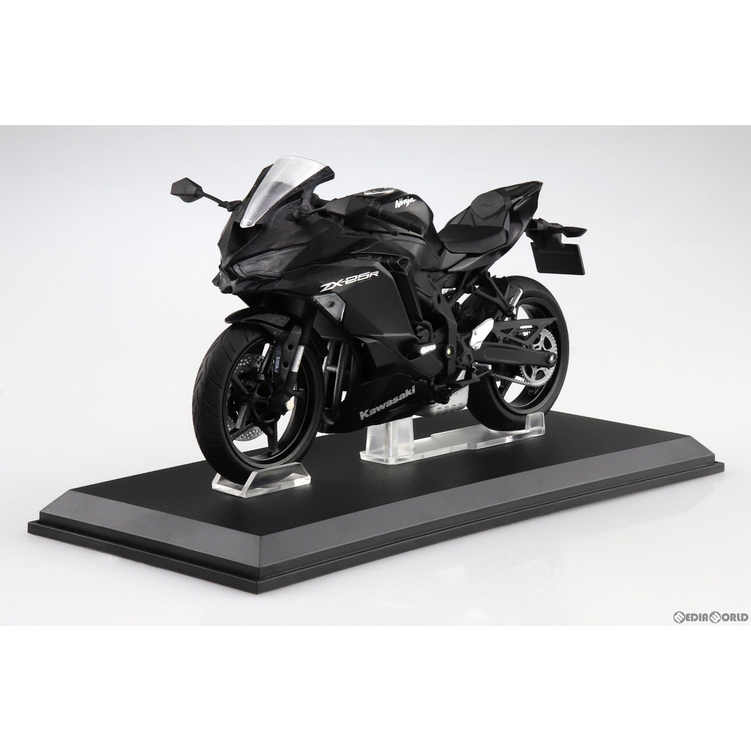 【新品即納】[MDL] 1/12 完成品バイクシリーズ KAWASAKI Ninja ZX-25R メタリックスパークブラック ミニカー(109717) スカイネット(アオシマ) (20230421)