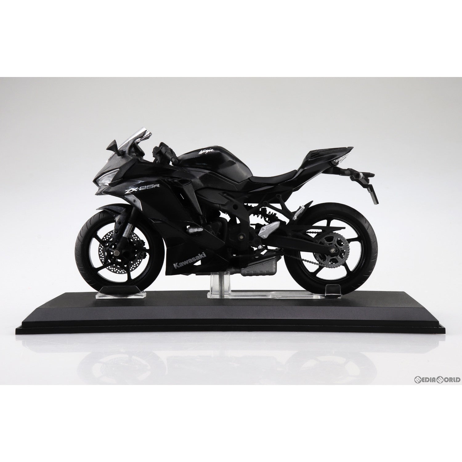 【新品即納】[MDL] 1/12 完成品バイクシリーズ KAWASAKI Ninja ZX-25R メタリックスパークブラック ミニカー(109717) スカイネット(アオシマ) (20230421)