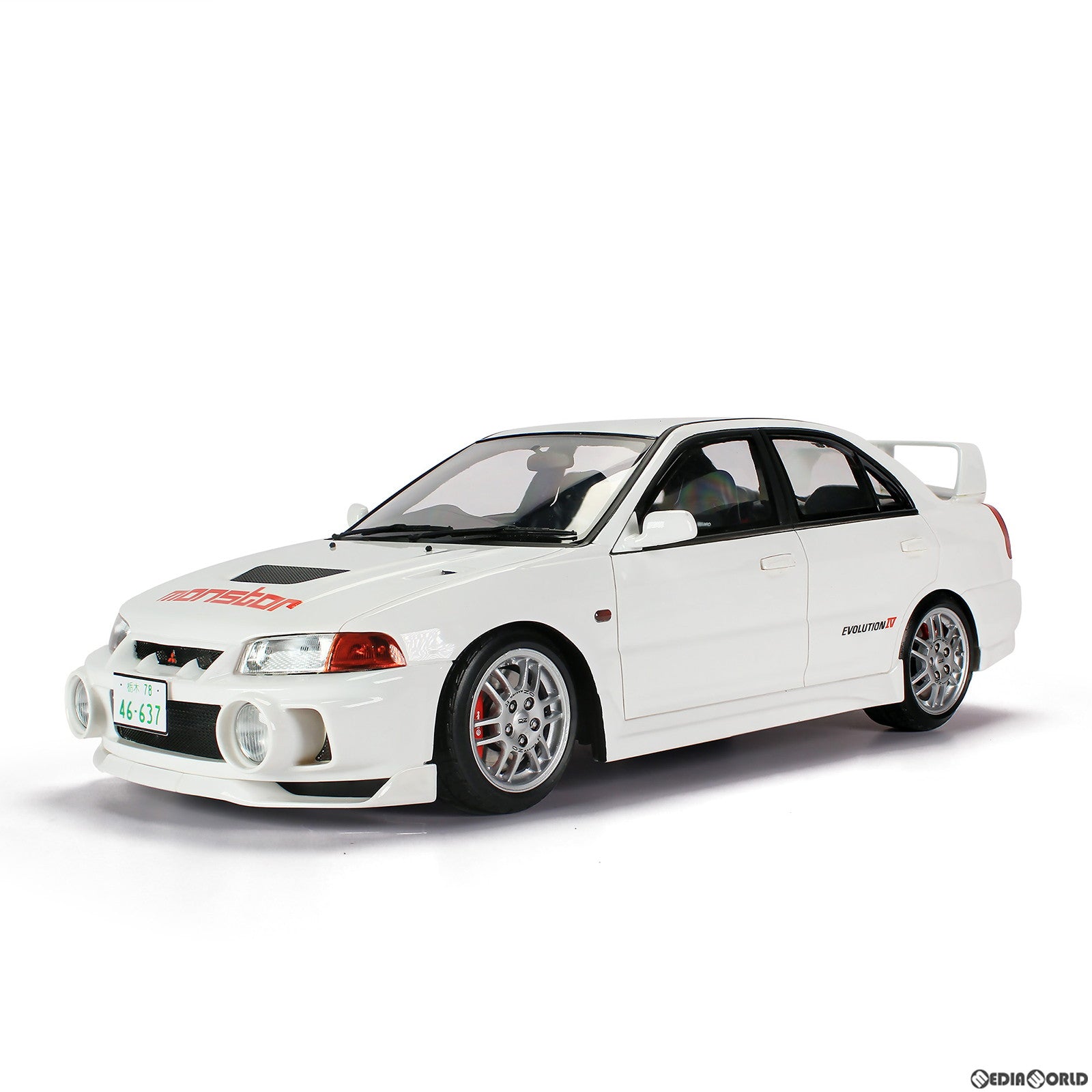 【新品即納】[MDL] 1/18 MITSUBISHI EVO4 WHITE 完成品 ミニカー(PR18-EVO4-WH01) POP RACE(ポップレース) (20230630)