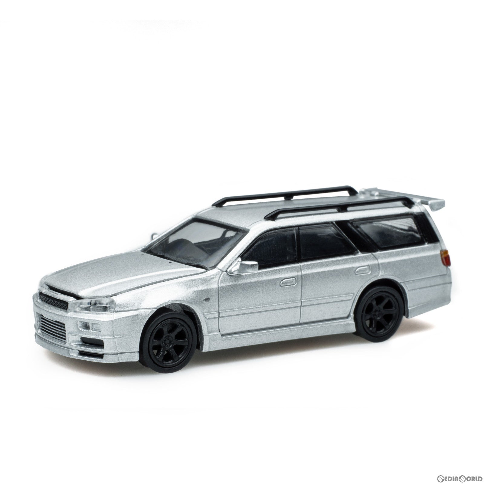 【新品即納】[MDL] 1/64 Nissan Stagea Silver 完成品 ミニカー(PR64-NR34-STSIL) POP RACE(ポップレース) (20230714)