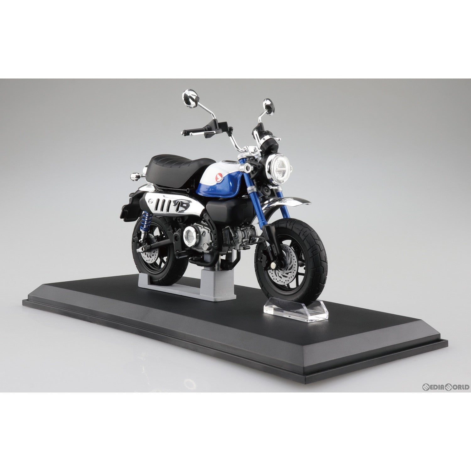 【新品即納】[MDL] 1/12 完成品バイクシリーズ Honda Monkey125 '22 パールグリッターリングブルー ミニカー(111215) スカイネット(アオシマ) (20230701)