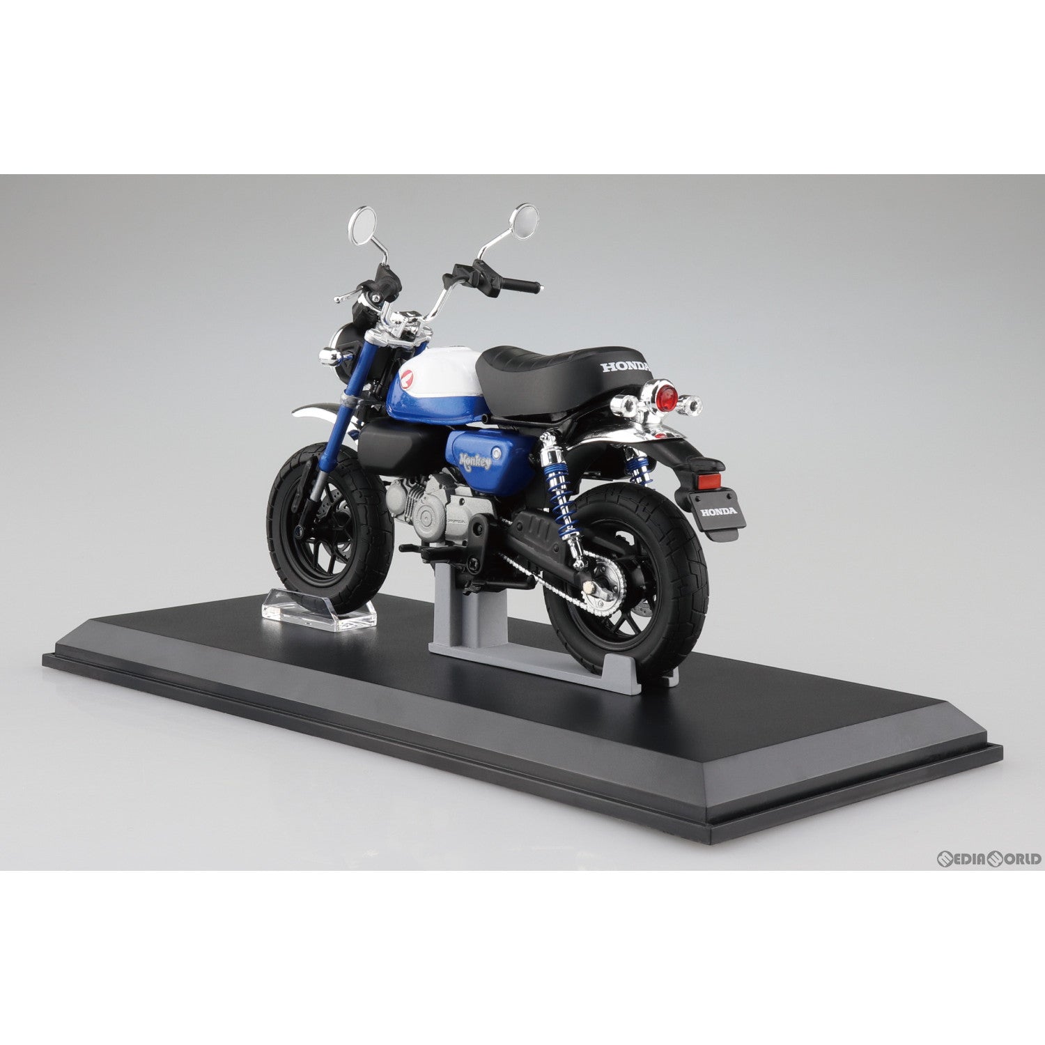 【新品即納】[MDL] 1/12 完成品バイクシリーズ Honda Monkey125 '22 パールグリッターリングブルー ミニカー(111215) スカイネット(アオシマ) (20230701)