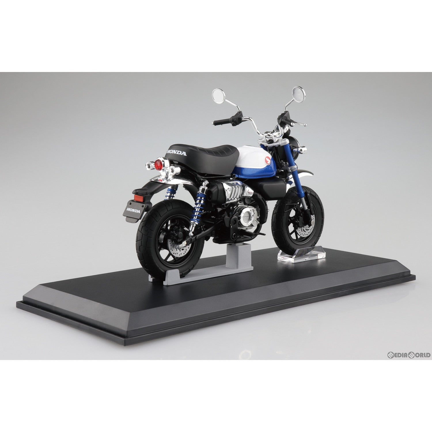 【新品即納】[MDL] 1/12 完成品バイクシリーズ Honda Monkey125 '22 パールグリッターリングブルー ミニカー(111215) スカイネット(アオシマ) (20230701)