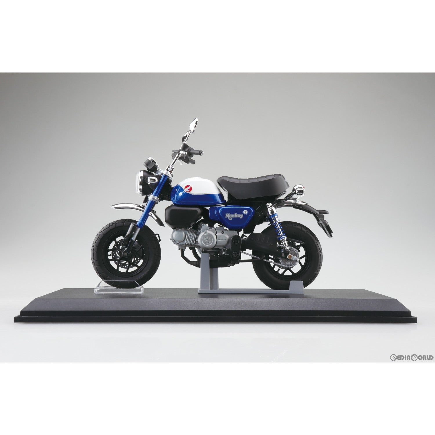 【新品即納】[MDL] 1/12 完成品バイクシリーズ Honda Monkey125 '22 パールグリッターリングブルー ミニカー(111215) スカイネット(アオシマ) (20230701)
