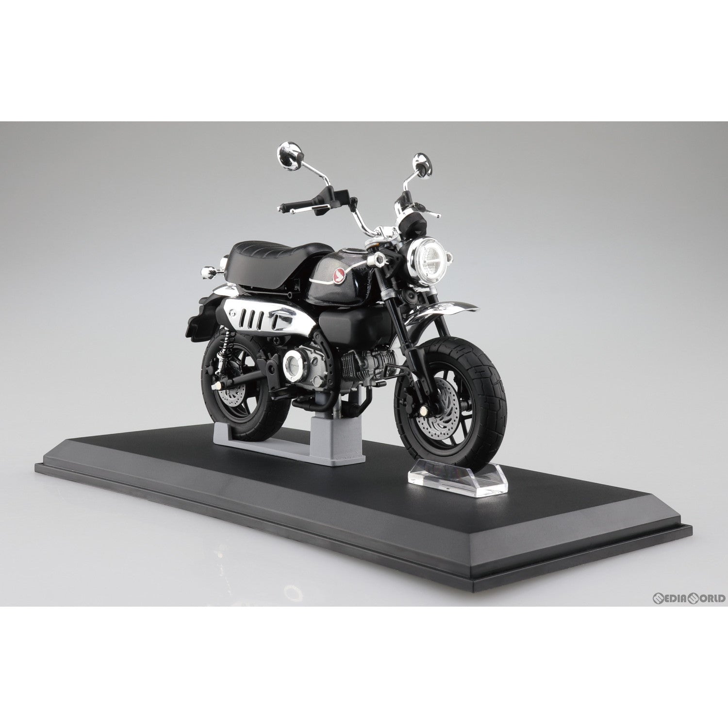 【新品即納】[MDL] 1/12 完成品バイクシリーズ Honda Monkey125 '22 パールシャイニングブラック ミニカー(111222) スカイネット(アオシマ) (20230701)
