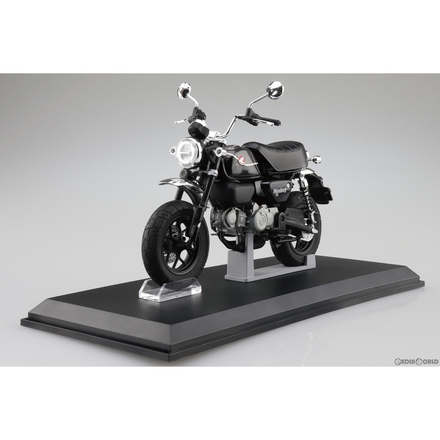 【新品即納】[MDL] 1/12 完成品バイクシリーズ Honda Monkey125 '22 パールシャイニングブラック ミニカー(111222) スカイネット(アオシマ) (20230701)