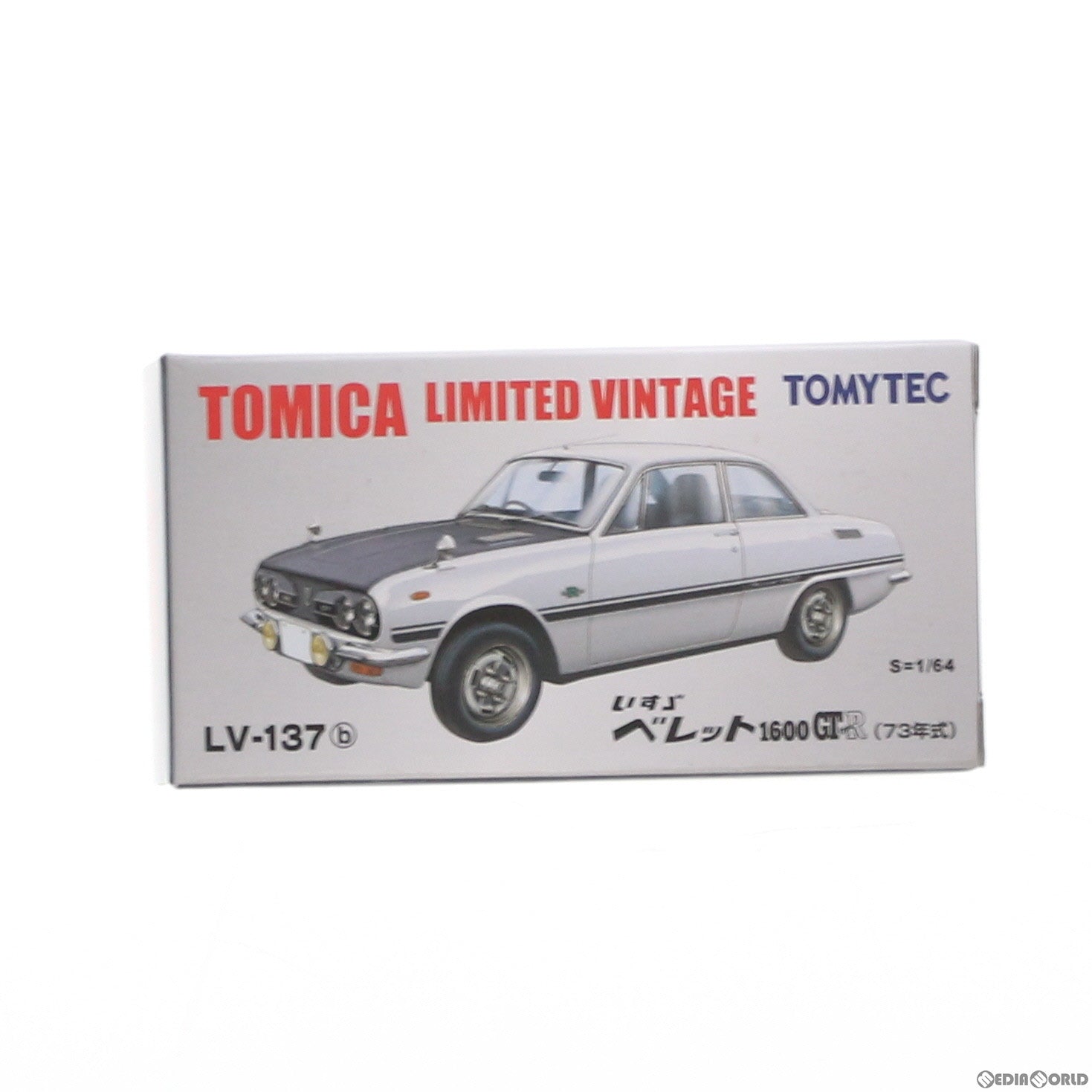 【中古即納】[MDL] トミカリミテッドヴィンテージ 1/64 TLV-137b いすず ベレット 1600GT タイプR 73年式(ホワイト×ブラック) 完成品 ミニカー(271895) TOMYTEC(トミーテック)(20131109)