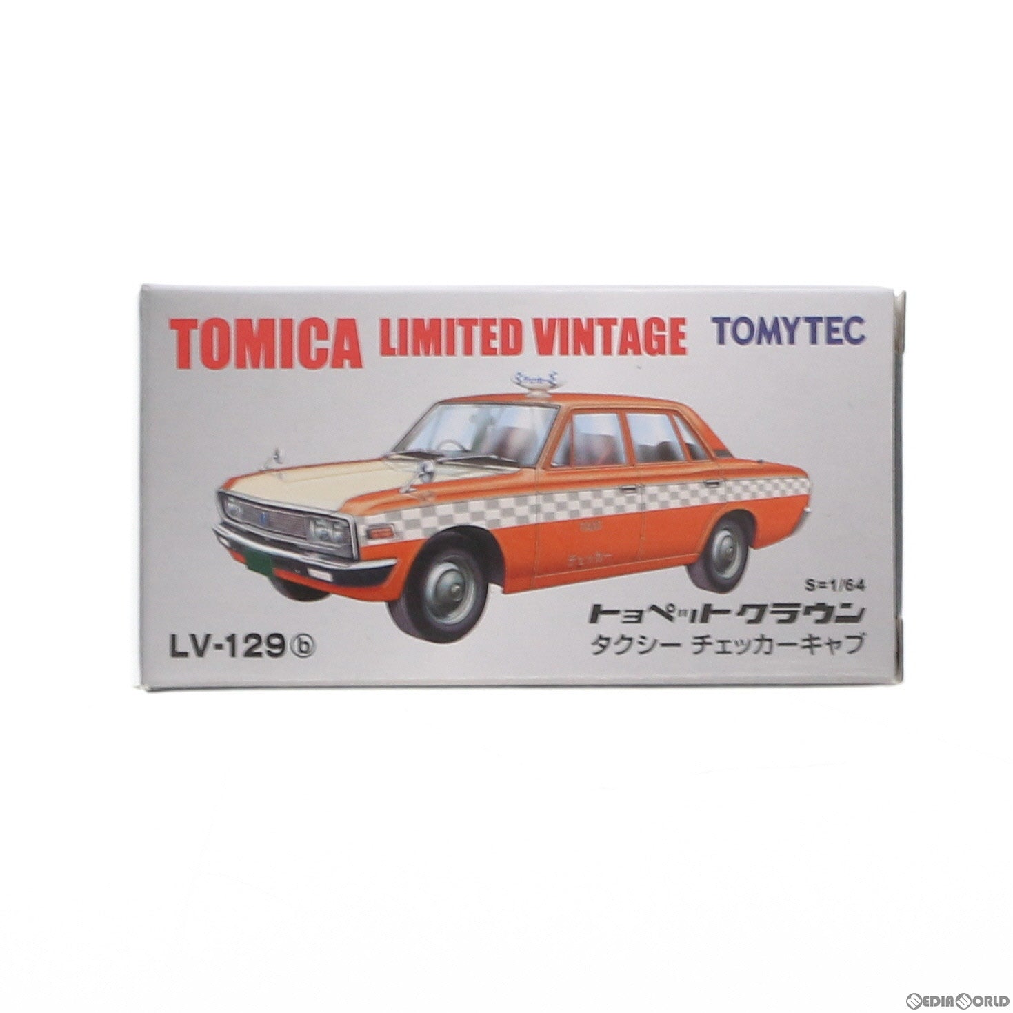 【中古即納】[MDL] トミカリミテッドヴィンテージ 1/64 TLV-129b トヨペット クラウン タクシー(チェッカーキャブ) 完成品 ミニカー(245902) TOMYTEC(トミーテック)(20121124)