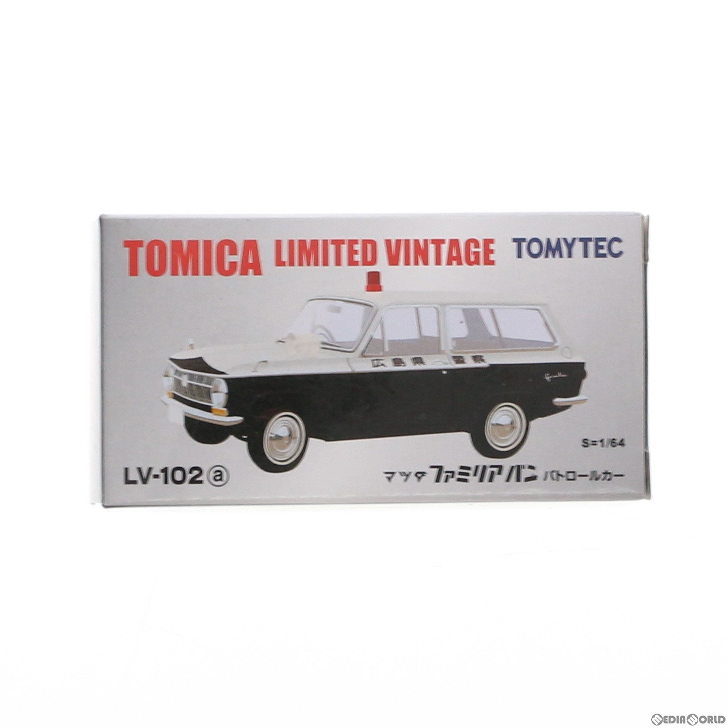 【中古即納】[MDL] トミカリミテッドヴィンテージ 1/64 TLV-102a マツダ ファミリアバン パトロールカー(ホワイト×ブラック) 完成品 ミニカー(227700) TOMYTEC(トミーテック)(20101231)