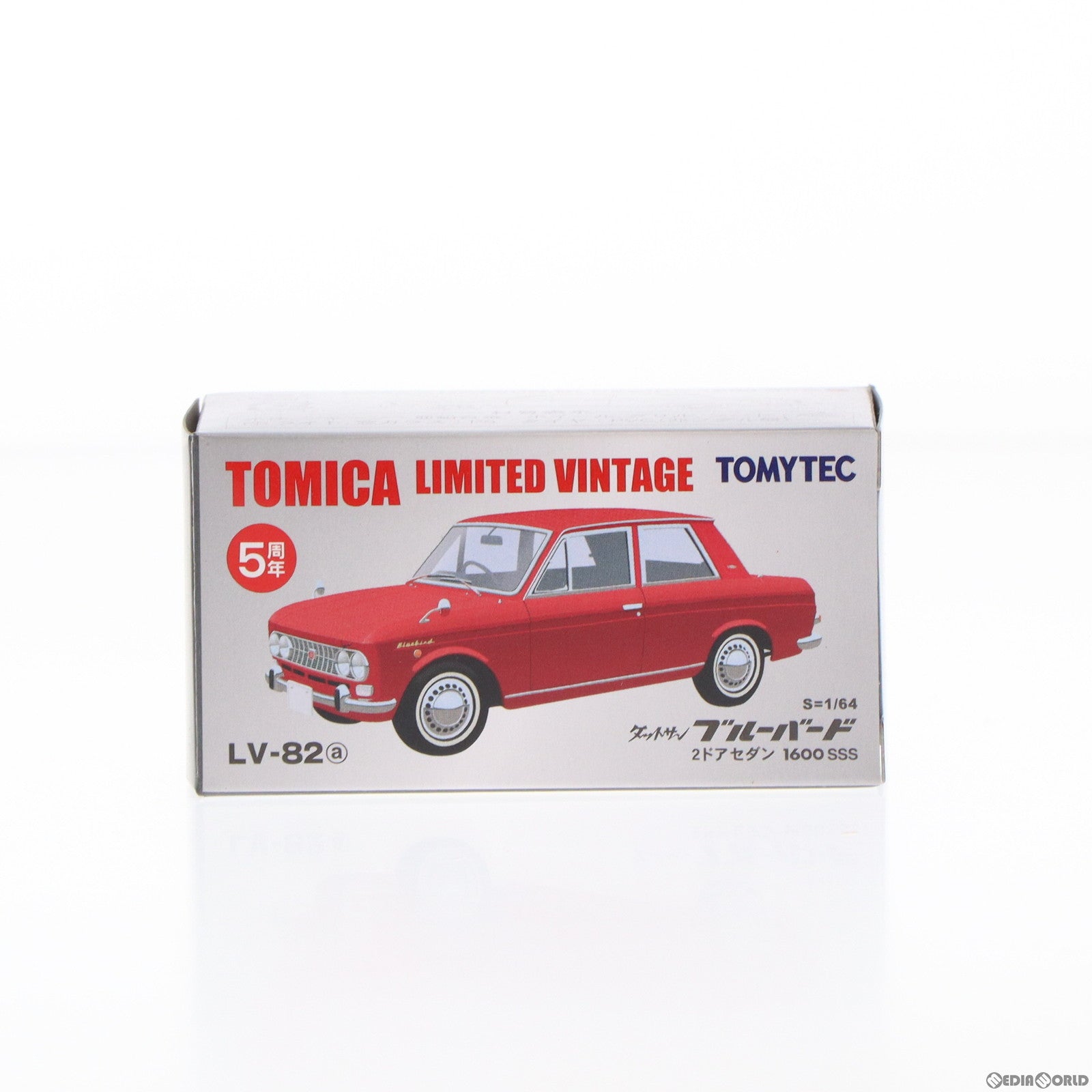 【中古即納】[MDL] トミカリミテッドヴィンテージ 1/64 TLV-82a ダットサン ブルーバード 2ドアセダン 1600SSS(レッド) 完成品 ミニカー(221845) TOMYTEC(トミーテック)(20091128)