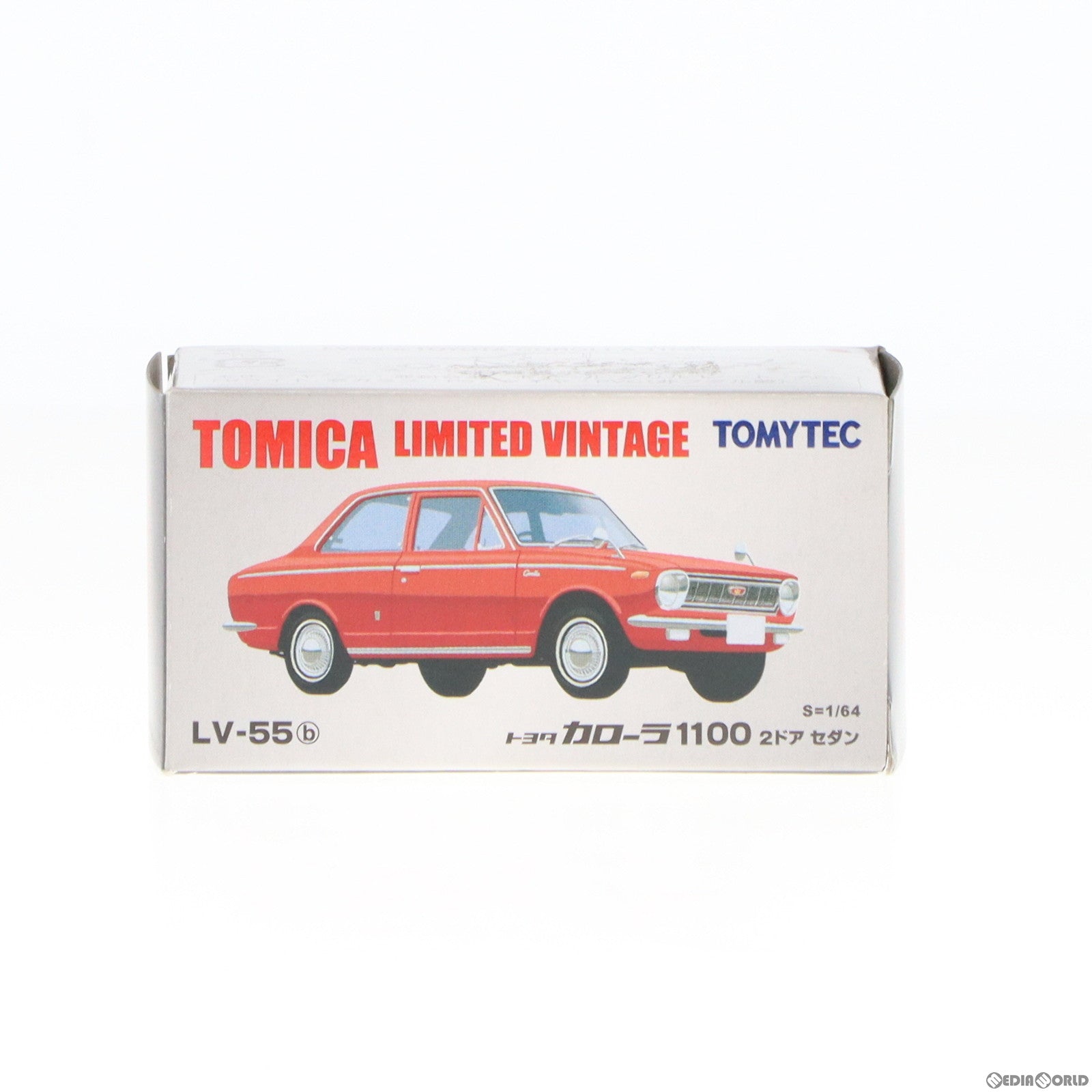 【中古即納】[MDL] トミカリミテッドヴィンテージ 1/64 TLV-55b トヨタ カローラ 1100 2ドアセダン(レッド) 完成品 ミニカー(213758) TOMYTEC(トミーテック)(20080228)