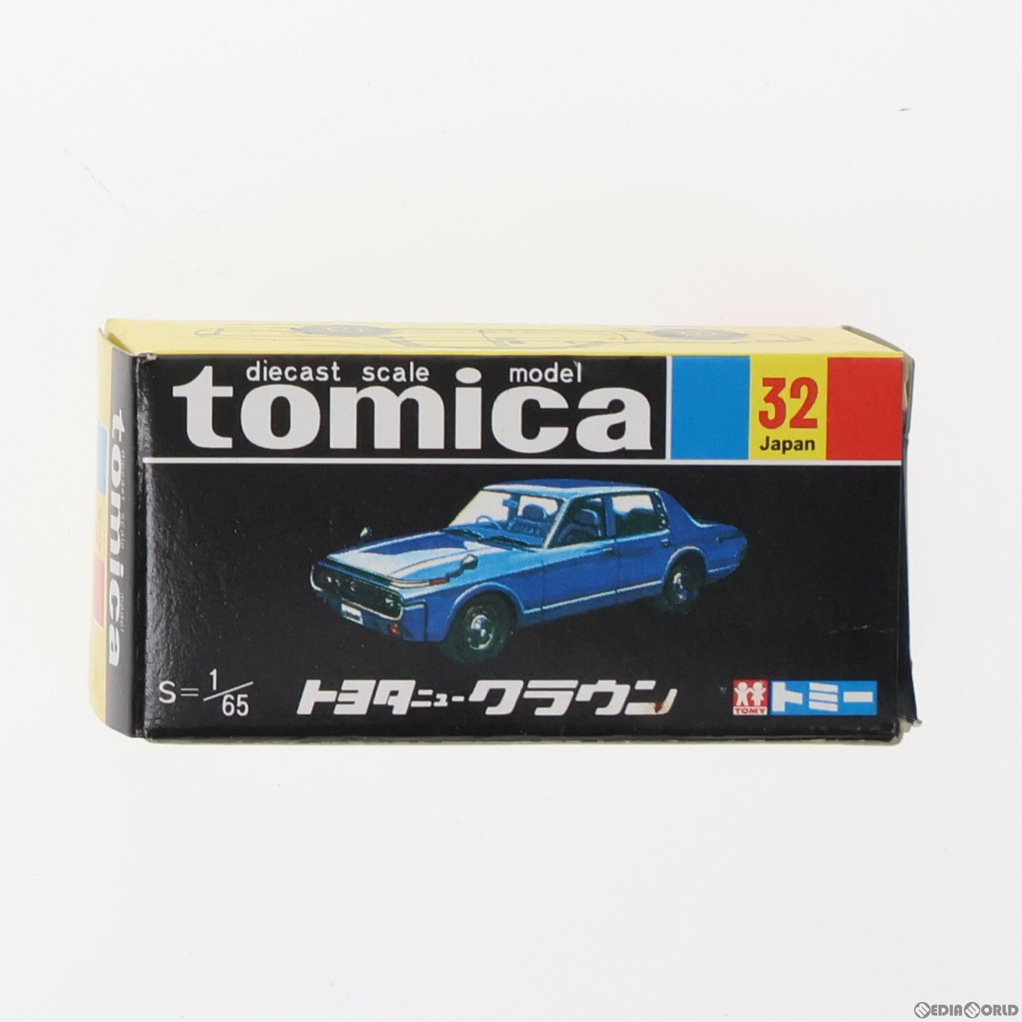 【中古即納】[MDL] トミカ No.32 1/65 トヨタ ニュークラウン(スカイブルー/黒箱) 復刻版 完成品 ミニカー トミー(19991231)