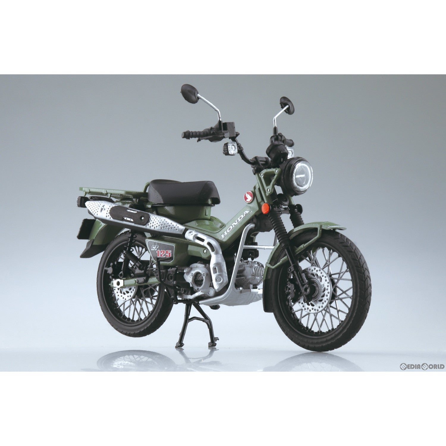 【新品即納】[MDL] 1/12 完成品バイクシリーズ Honda CT125 ハンターカブ パールオーガニックグリーン ミニカー(111291) スカイネット(アオシマ) (20240201)