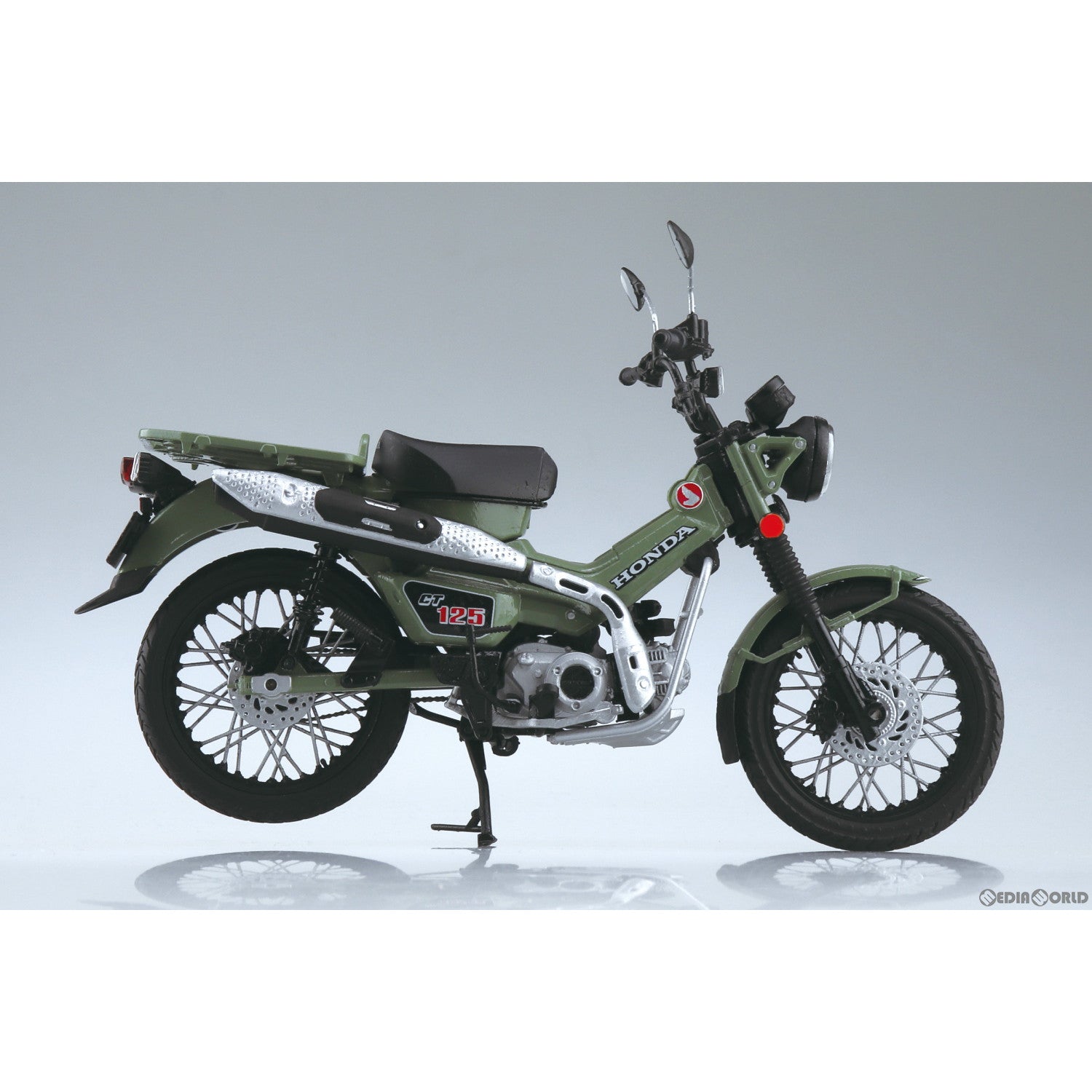 【新品即納】[MDL] 1/12 完成品バイクシリーズ Honda CT125 ハンターカブ パールオーガニックグリーン ミニカー(111291) スカイネット(アオシマ) (20240201)