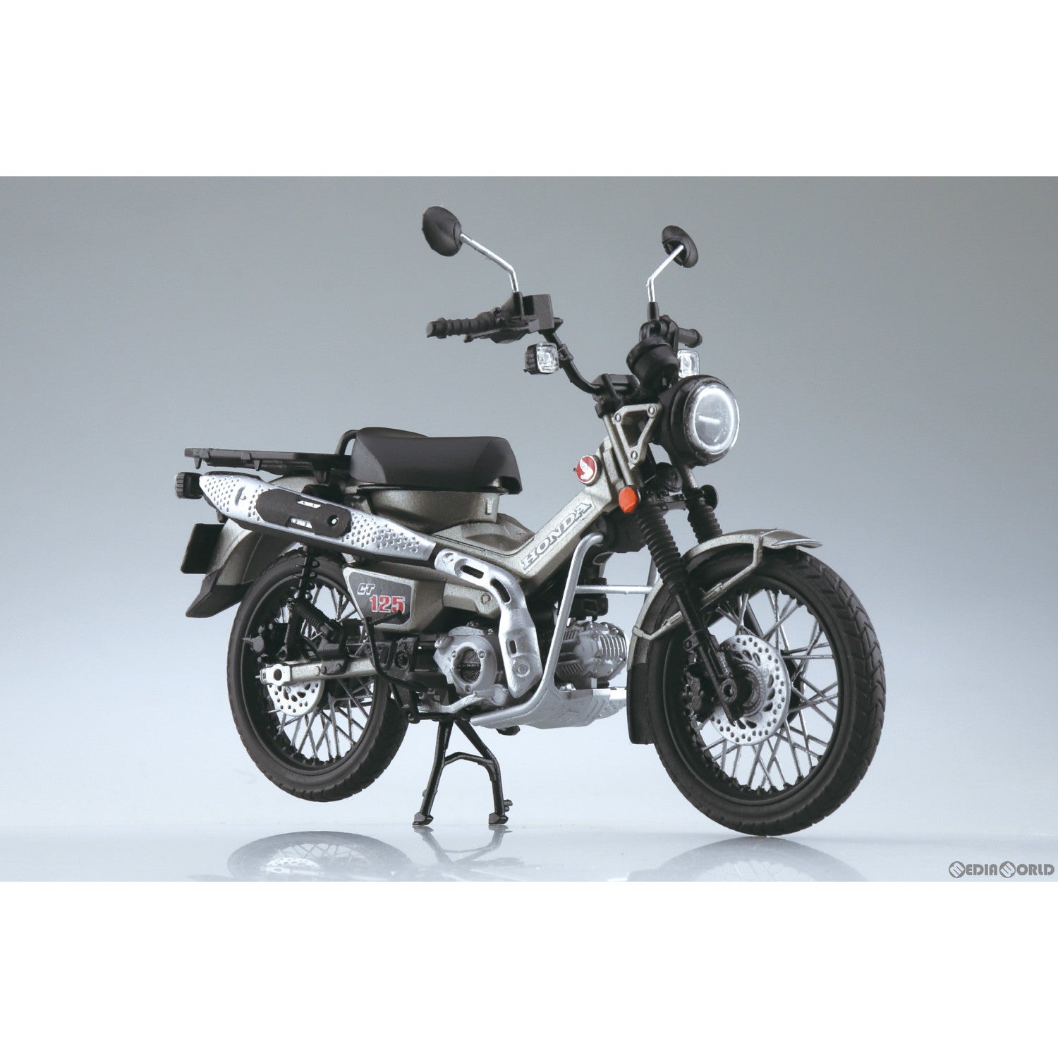 【新品即納】[MDL] 1/12 完成品バイクシリーズ Honda CT125 ハンターカブ マットアーマードシルバーメタリック ミニカー(111307) スカイネット(アオシマ) (20240201)