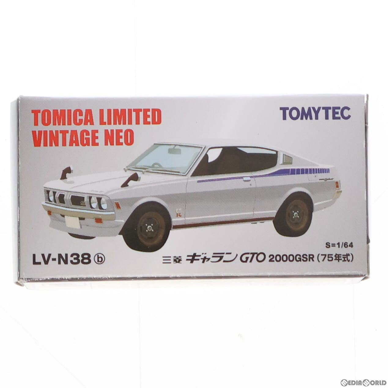 【中古即納】[MDL] トミカリミテッドヴィンテージ NEO 1/64 TLV-N38b 三菱 ギャランGTO 2000GSR 75年式(ホワイト) 完成品 ミニカー(227816) TOMYTEC(トミーテック)(20110131)