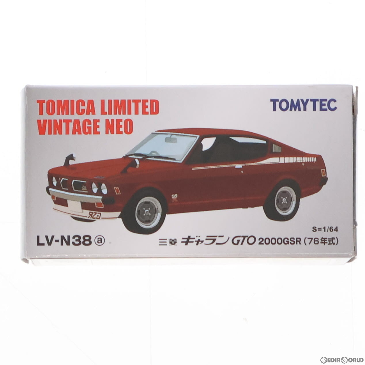【中古即納】[MDL] トミカリミテッドヴィンテージ NEO 1/64 TLV-N38a 三菱 ギャランGTO 2000GSR 76年式(マルーン) 完成品 ミニカー(225423) TOMYTEC(トミーテック)(20100831)