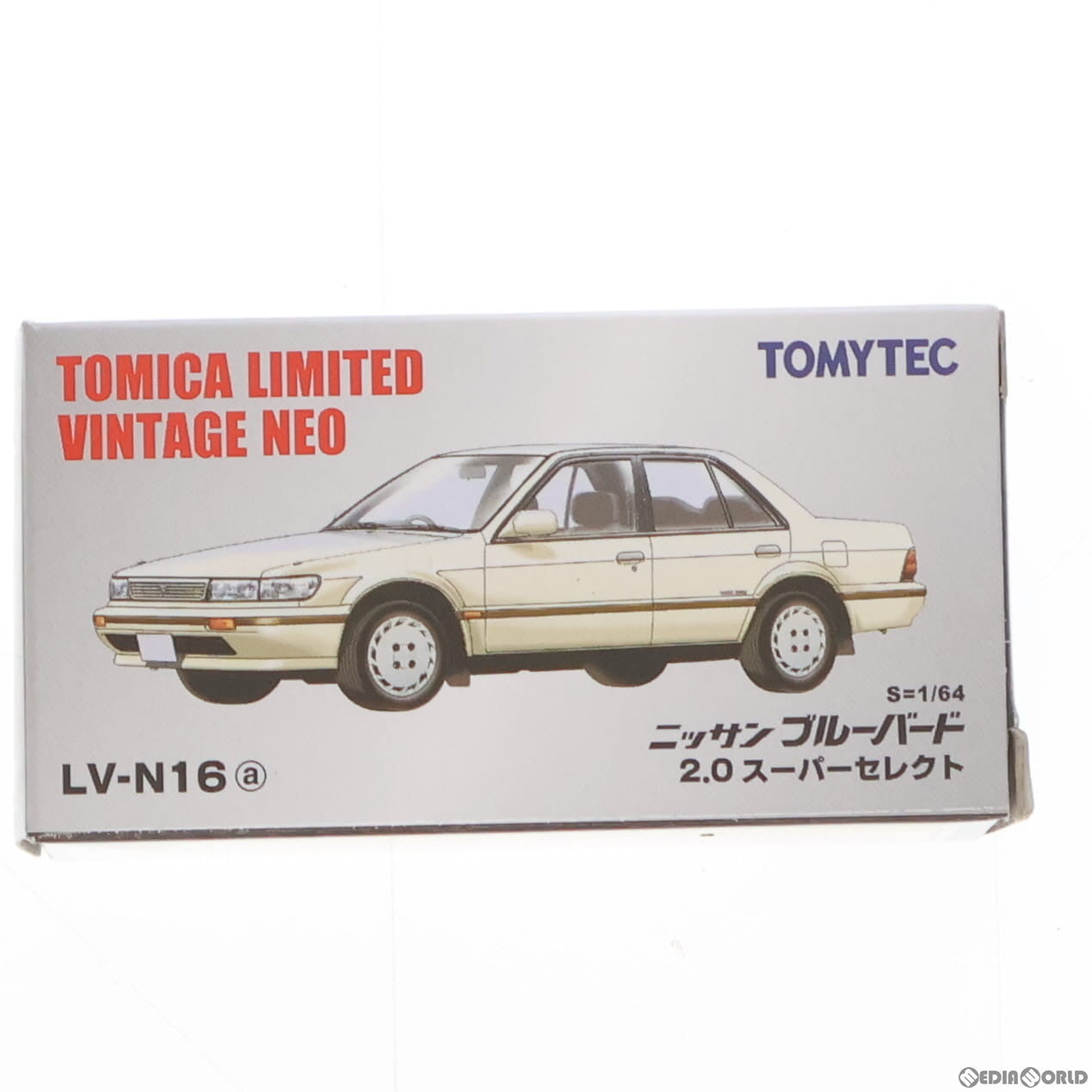 【中古即納】[MDL] トミカリミテッドヴィンテージ NEO 1/64 TLV-N16a ニッサン ブルーバード 2.0 スーパーセレクト(アイボリー) 完成品 ミニカー(218449) TOMYTEC(トミーテック)(20090228)