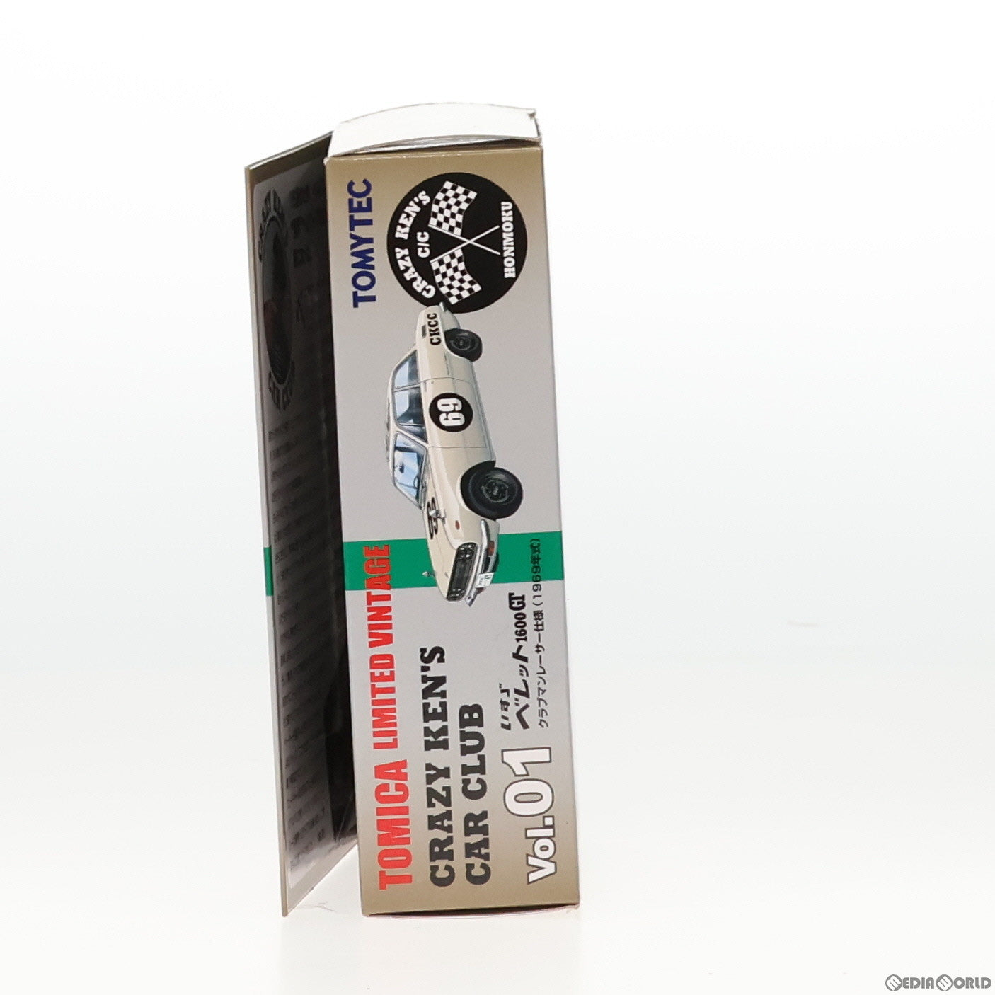 【中古即納】[MDL] CRAZYKENBAND×トミカリミテッドヴィンテージ TLV-CKB01 ベレット 1600GT クラブマンレーサー仕様(ホワイト) 1/64 完成品 ミニカー(255758) TOMYTEC(トミーテック)(20140628)