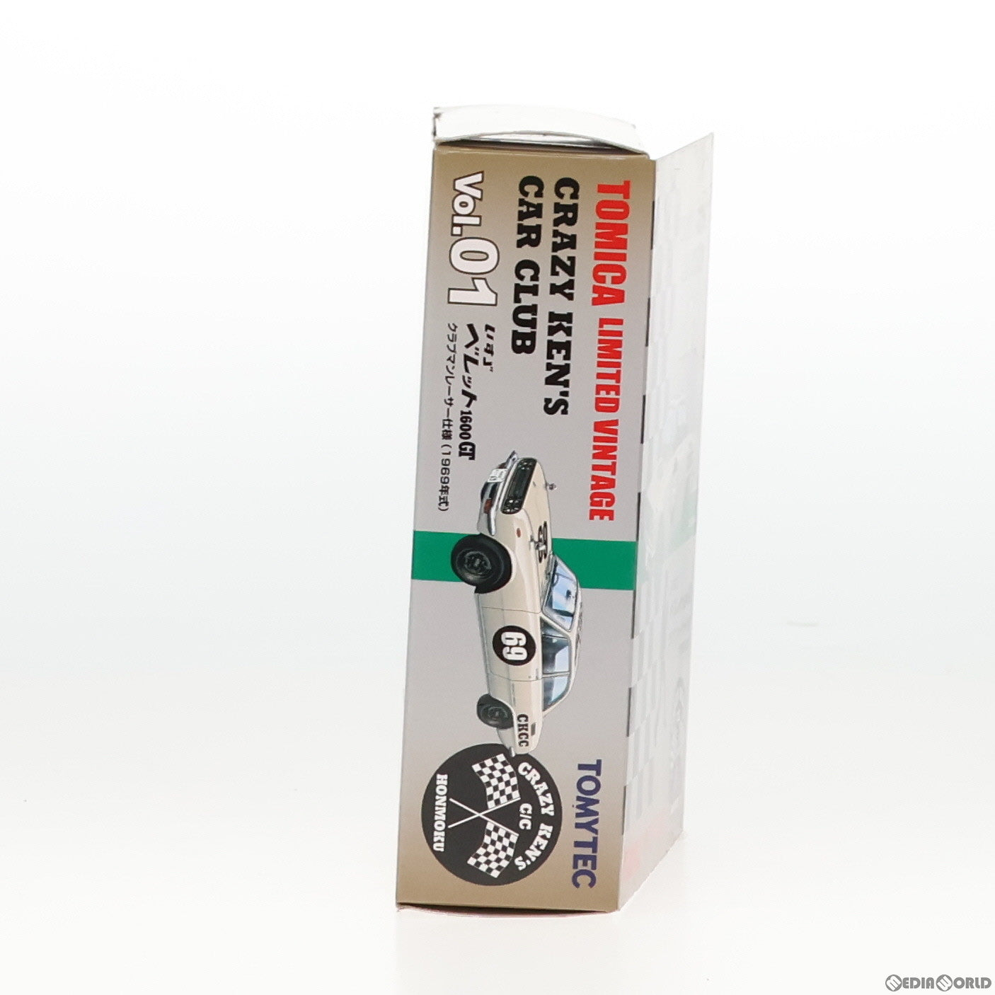 【中古即納】[MDL] CRAZYKENBAND×トミカリミテッドヴィンテージ TLV-CKB01 ベレット 1600GT クラブマンレーサー仕様(ホワイト) 1/64 完成品 ミニカー(255758) TOMYTEC(トミーテック)(20140628)
