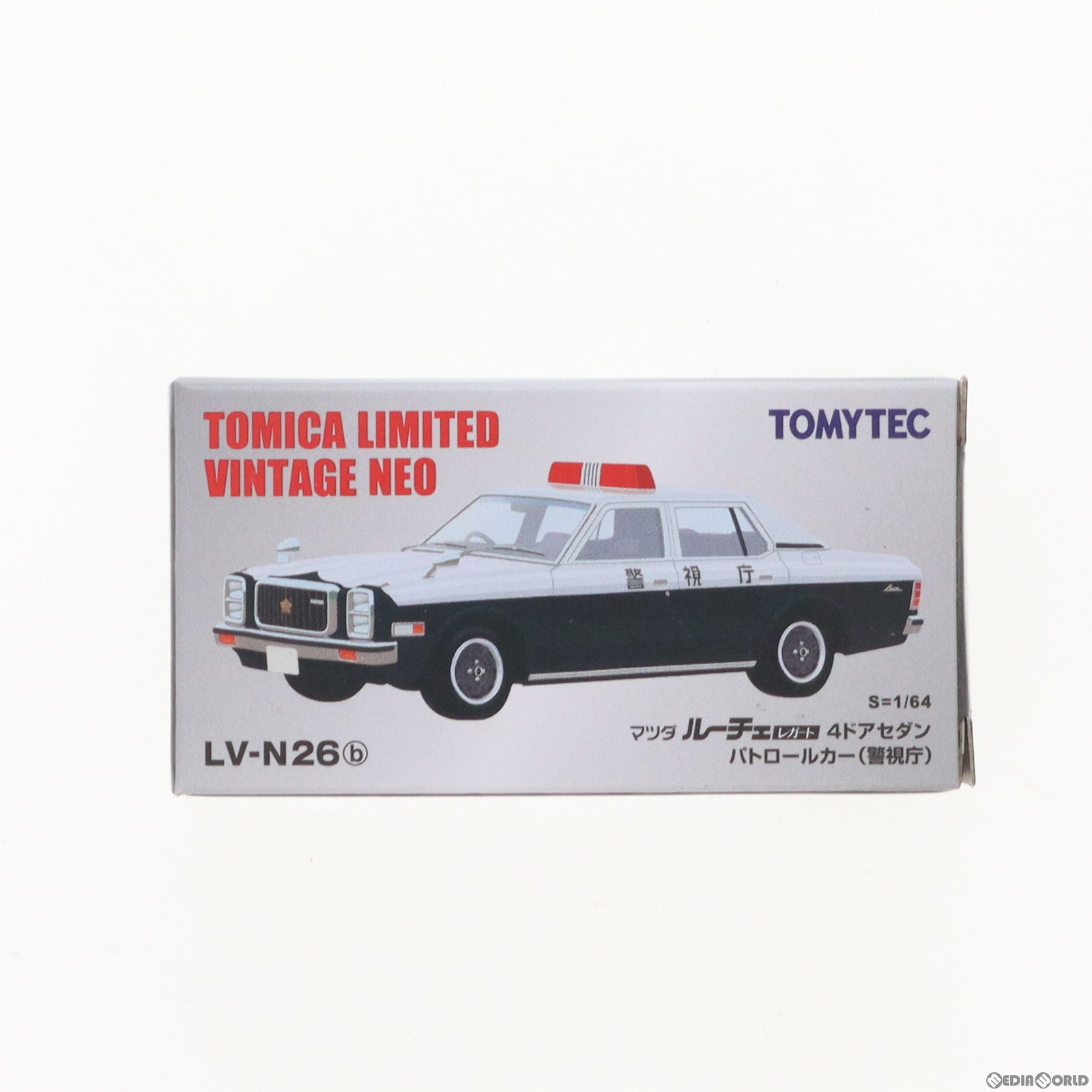 【中古即納】[MDL] トミカリミテッドヴィンテージ NEO 1/64 LV-N26b マツダ ルーチェ レガート 4ドアセダン パトロールカー 警視庁(ホワイト×ブラック) 完成品 ミニカー(320227) TOMYTEC(トミーテック)(20220709)