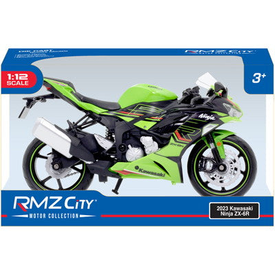【新品即納】[MDL] 1/12 ダイキャストモーターサイクル 2023 Kawasaki Ninja ZX-6R 緑 完成品 ミニカー 童友社(20241031)