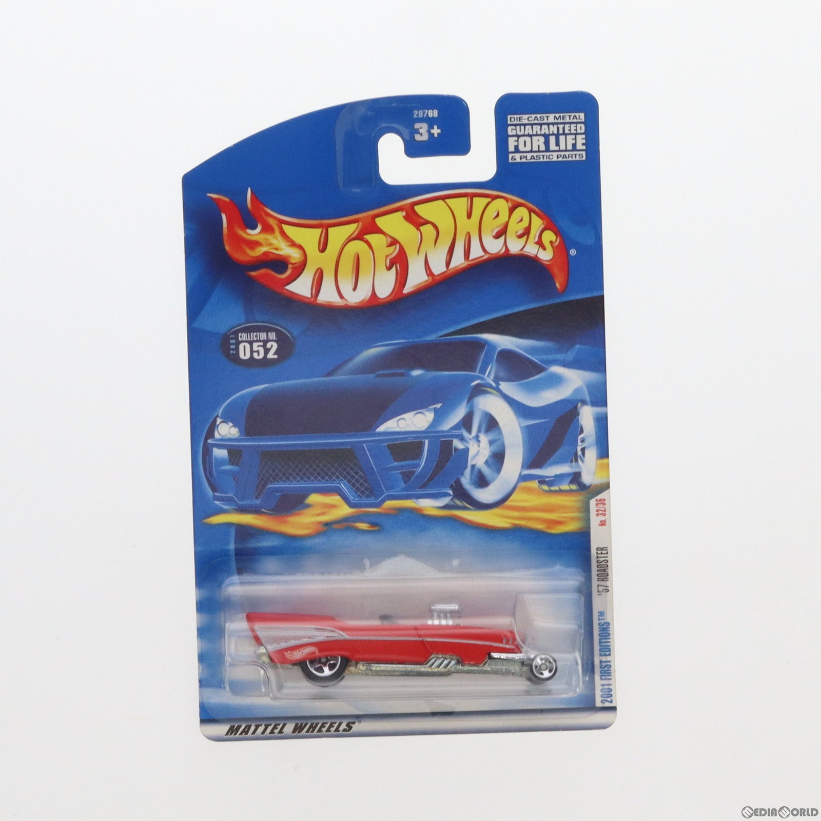 【中古即納】[MDL] Hot Wheels(ホットウィール) 2001 FIRST EDITIONS 1/64 '57 ROADSTER(レッド) 完成品 ミニカー(28768-0910D1) Mattel(マテル)(20011231)