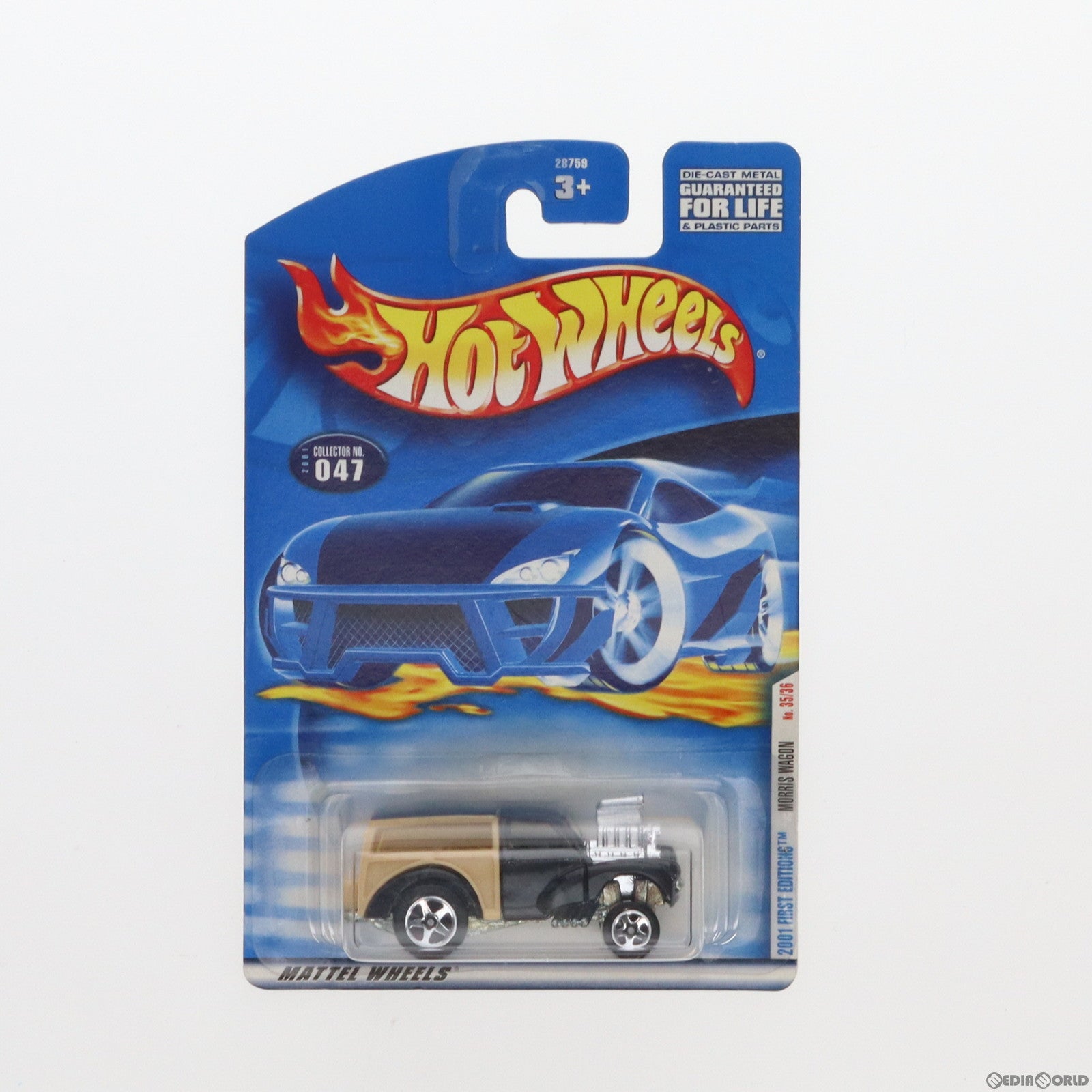 【中古即納】[MDL] Hot Wheels(ホットウィール) 2001 FIRST EDITIONS 1/64 Morris Wagon(ブラック×ベージュ) 完成品 ミニカー(28759-0910G1) Mattel(マテル)(20011231)