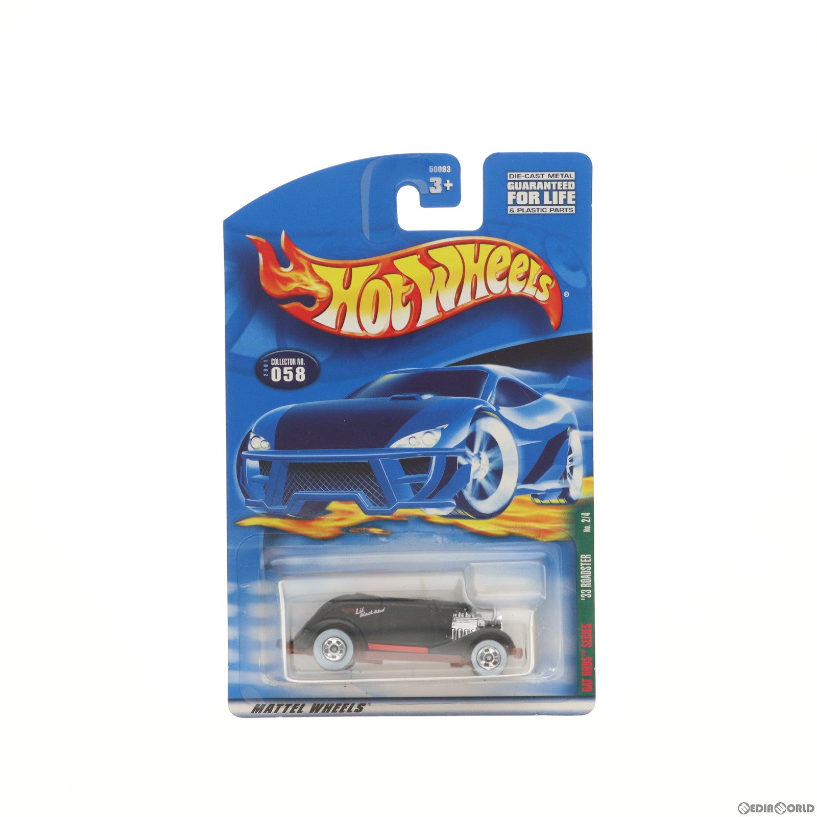 【中古即納】[MDL] Hot Wheels(ホットウィール) 1/64 2001 058 RAT RODS SERIES '33 ROADSTER 完成品 ミニカー Mattel(マテル)(19991231)