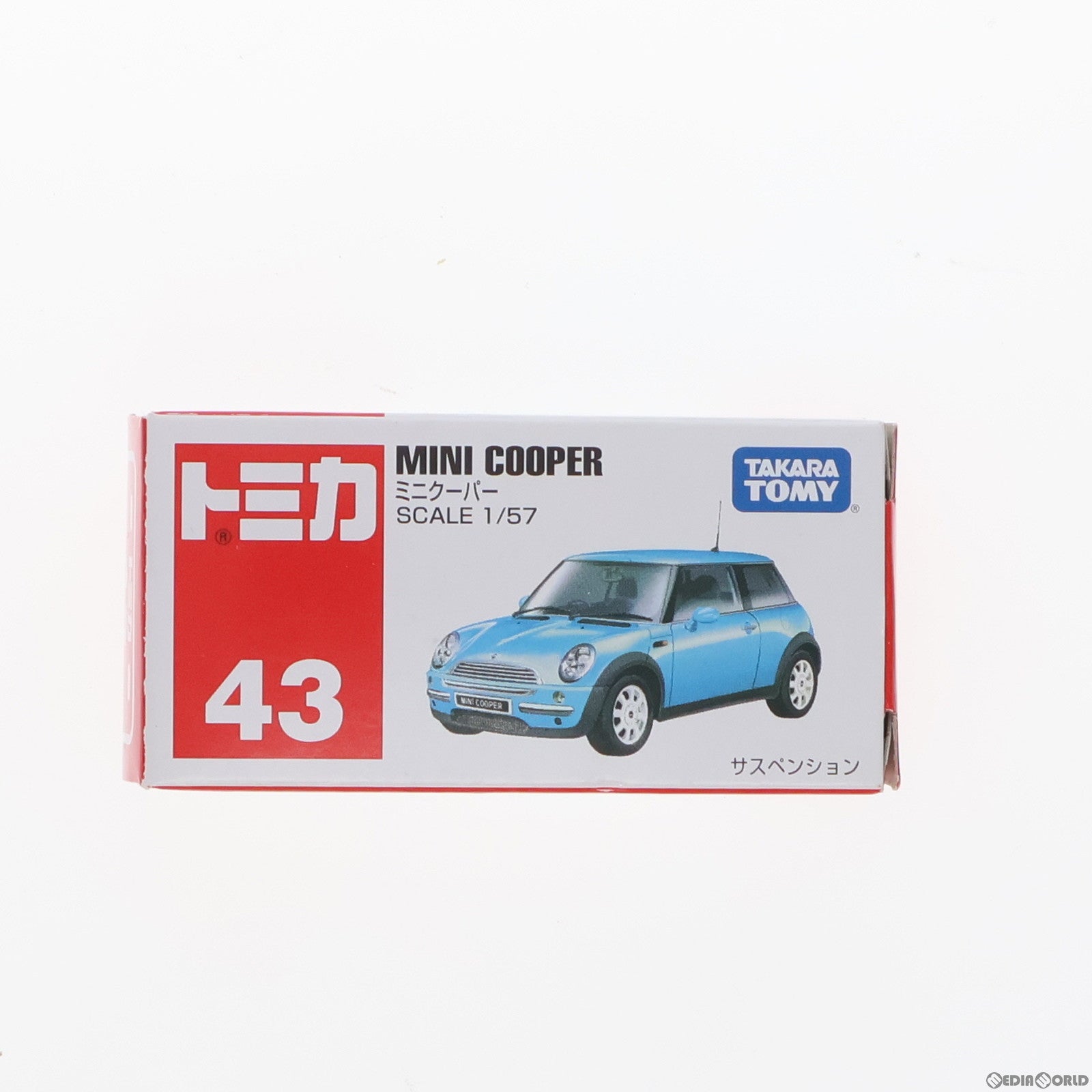 【中古即納】[MDL] トミカ No.43 1/57 ミニクーパー(メタリックブルー/赤箱/ベトナム製/タカラトミー) 完成品 ミニカー タカラトミー(20060930)