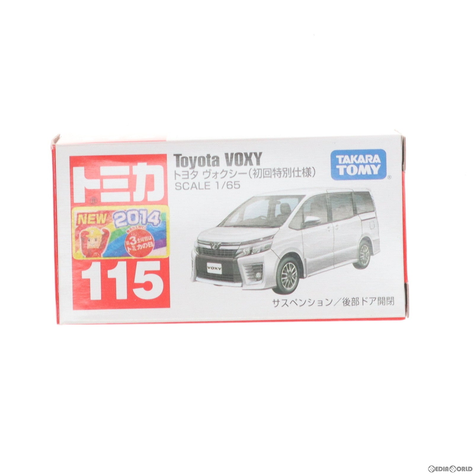 【中古即納】[MDL] トミカ No.115 1/65 トヨタ ヴォクシー 初回特別仕様(ホワイト/赤箱) 完成品 ミニカー タカラトミー(20141220)