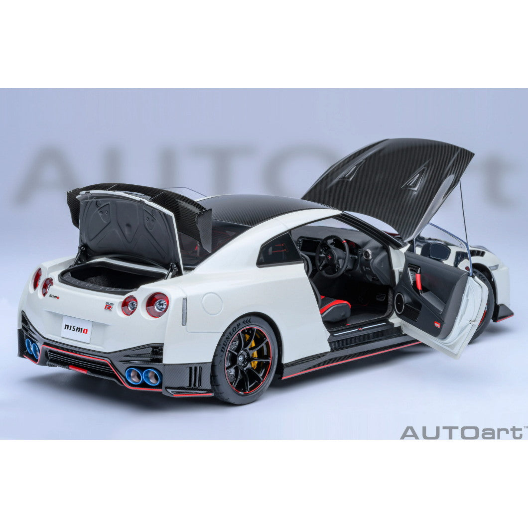 【中古即納】[MDL] オートアート・コンポジットダイキャストモデル 1/18 日産 GT-R(R35) ニスモ スペシャルエディション(ブリリアントホワイトパール) 完成品 ミニカー(77501) AUTOart(オートアート)(20240703)