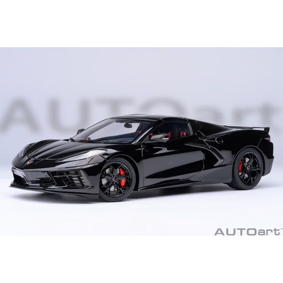【新品即納】[MDL] オートアート・コンポジットダイキャストモデル 1/18 シボレー コルベット(C8) スティングレイ Z51(ブラック) 完成品 ミニカー(71280) AUTOart(オートアート) (20240731)