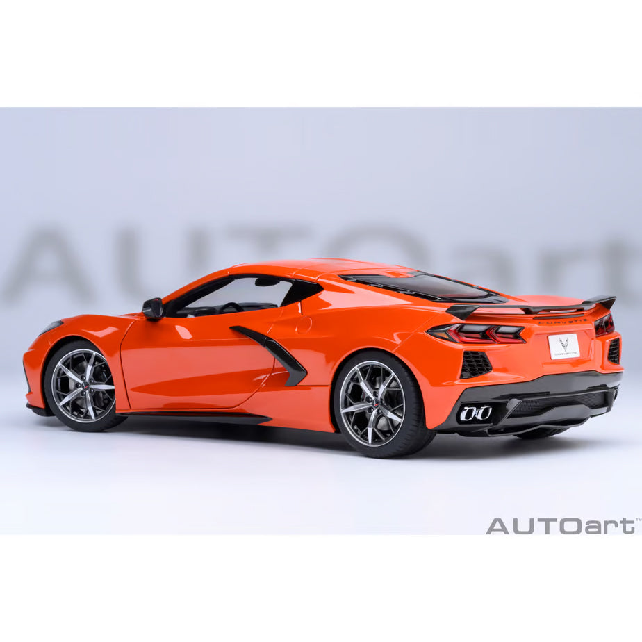 【新品即納】[MDL] オートアート・コンポジットダイキャストモデル 1/18 シボレー コルベット(C8) スティングレイ Z51(オレンジ) 完成品 ミニカー(71283) AUTOart(オートアート) (20240731)