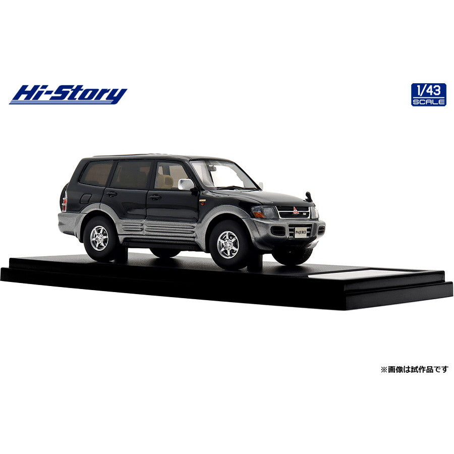 【新品即納】[MDL] Hi-Story(ハイストーリー) 1/43 MITSUBISHI PAJERO(パジェロ) Long SUPER EXCEED DI-DIESEL 3200(1999) ピレネーブラック/クイーンズシルバー 完成品 ミニカー(HS473BK) インターアライド(20240915)