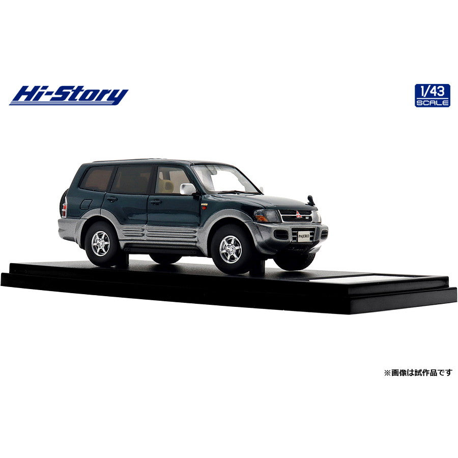 【新品即納】[MDL] Hi-Story(ハイストーリー) 1/43 MITSUBISHI PAJERO(パジェロ) Long SUPER EXCEED DI-DIESEL 3200(1999) フォレスタグリーン/クイーンズシルバー 完成品 ミニカー(HS473GR) インターアライド(20240915)