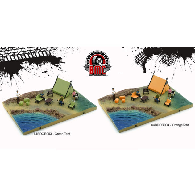 【新品即納】[MDL] 1/64 ジオラマシティ-003 キャンプ場 グリーンテント 完成品 ミニカー用ストラクチャー(64BDOR003) BM CREATIONS(ビー・エムクリエイションズ) (20240731)