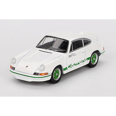 【新品】【お取り寄せ】[MDL] MINI-GT 1/64 ポルシェ 911 カレラ RS 2.7 グランプリホワイト/グリーンリバリー(左ハンドル) 完成品 ミニカー(MGT00801-BL) TSM(トゥルースケールミニチュアズ)(20241130)