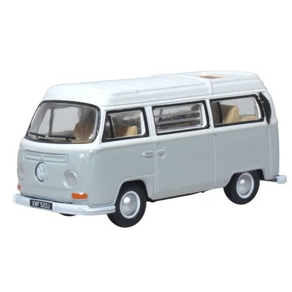 【新品即納】[MDL] 1/76 VW ベイウインドウ キャンピングカー シルバーグレー/ホワイト 完成品 ミニカー(OX76VW032) OXFORD(オックスフォード) (20240731)