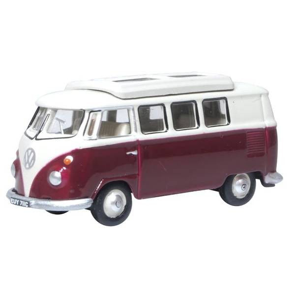【新品即納】[MDL] 1/76 VW T1 キャンピングカー チタンレッド/ベージュグレー 完成品 ミニカー(OX76VWS010) OXFORD(オックスフォード) (20240731)