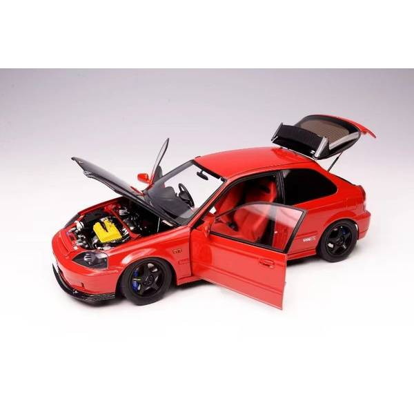 【新品即納】[MDL] 1/18 ホンダ シビック Type R(EK9) レッド 完成品 ミニカー(M85009) MOTORHELIX(モーターヘリックス) (20240731)