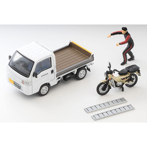 【予約安心出荷】[MDL] トミカリミテッドヴィンテージ NEO 1/64 LV-N330a ホンダ アクティ トラック バイク店仕様(白) ホンダ CT125・ハンターカブ付 完成品 ミニカー(331131) TOMYTEC(トミーテック) (2025年1月)